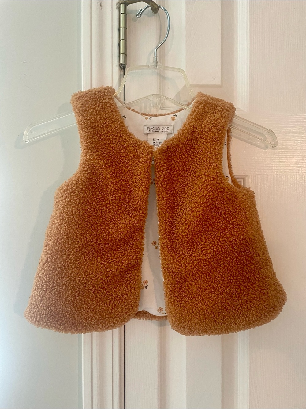 Rachel Zoe 2T Faux Sherpa Vest tan/brown